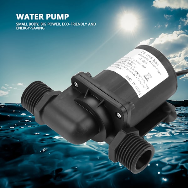 Mini DC børsteløs vandpumpe til små fiskedam 12V -40℃ ~100℃
