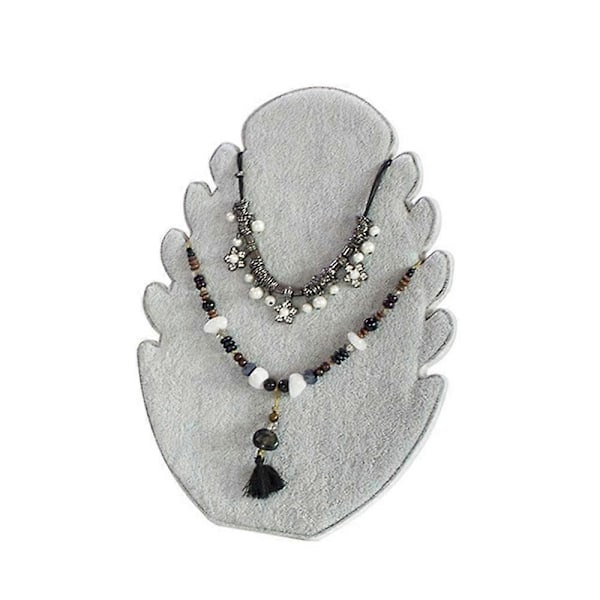 Halsband Displayställ, Grått Sammet Smyckesställ, Smyckes Staffli Hängehållare, Armband Hängande Smycke