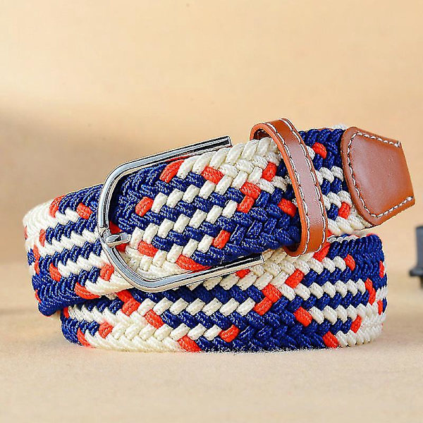 Casual Stretch Woven Elastisk Midjeband Bälte för Män och Kvinnor Rose 107cm