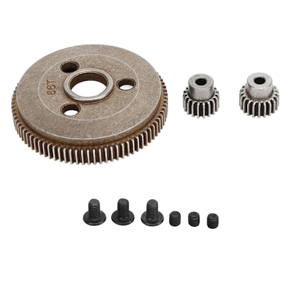 1/10 RC-bil Spur Gear 86T 19T 21T Stål RC Gear Utskifting for Traxxas Slash 2WD