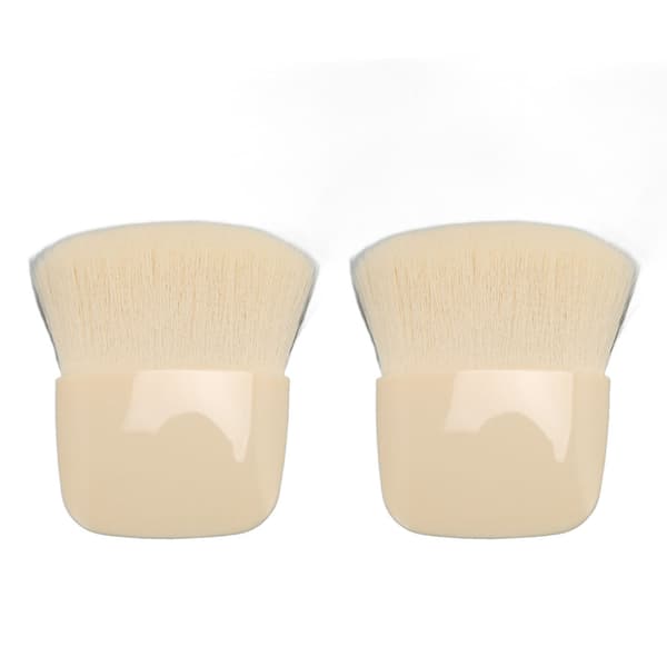 Mini Makeupbørste Bløde Børster Bærbar Lille Løs Pudderbørste til Blush Foundation 2 stk.
