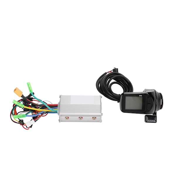 36/48/60V 350W Motor Borstlös Controller Elektrisk Cykel 3 Läge Sinusvåg Controller Kit med LCD Display Panel Växelspak
