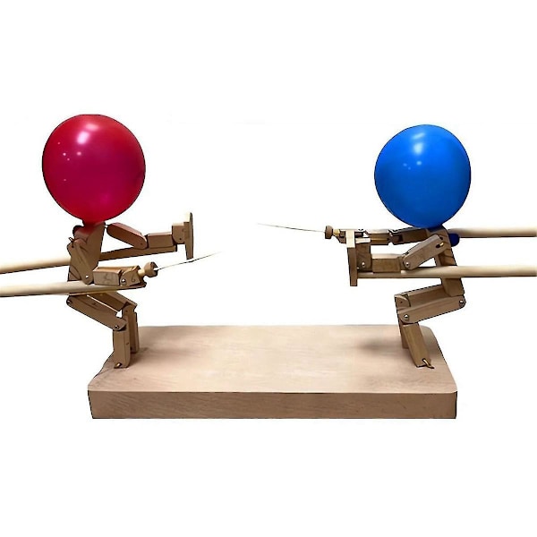 Ballong Bambusmann Kamp - Nytt Håndlaget Trefekting, Trebots Kamp Spill, 30 X 3mm-B10