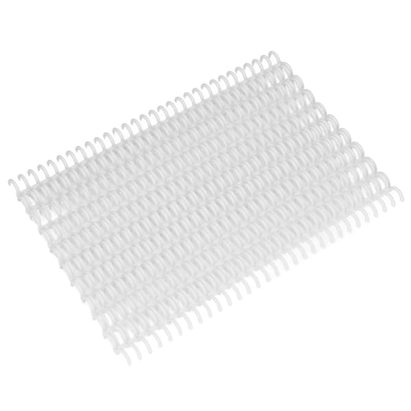10 STK Innbindingsrygg 30 Hull 12mm Diameter DIY Kuttbar Plast A4 Spiralinnbinding for Skolekontor Hvit