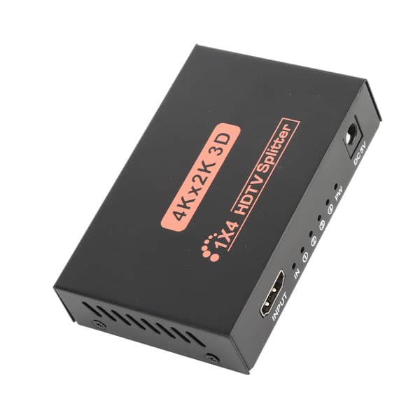 HD Multimedia Interface Splitter 1 inn 4 ut 4K Video Audio Distributor Speiladapter 100-240V US-plugg