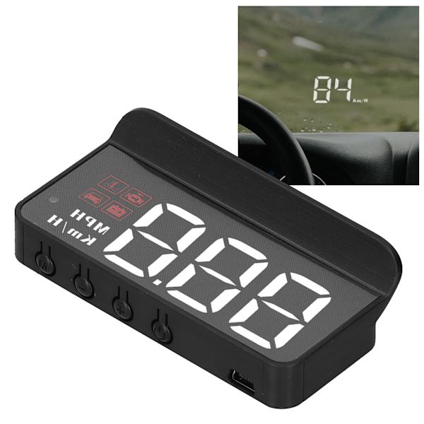 OBD2 HUD Head Up -näytön tuulilasiprojektorin multi hälytys väsymisajomuistutus