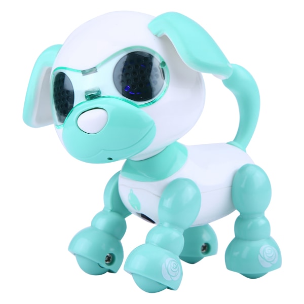 Robot Hunde Kæledyr Legetøj Smart Kids Interactive Walking Sound Pædagogisk gave hvalp LED (grøn)