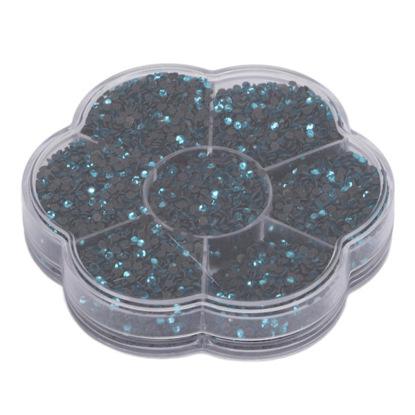 Rhinestones Hårde Blanke DIY Glas Dekorative Negle Runde Stene til Smykker Tasker HåndværkS601 Sø Blå
