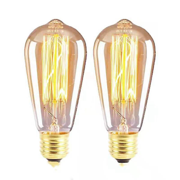 6 st E27 Retro LED-lampor 40W för matsal vardagsrum sovrum badrum