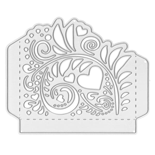 2 st präglingsstansar i kolstål, dekorativa schabloner för DIY-scrapbooking