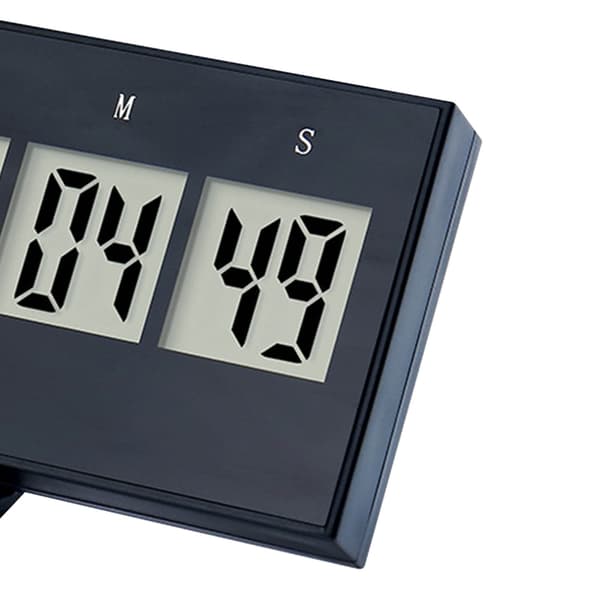 Måltimer LCD-skærm Touch-tast Kompakt eksamenstimer til studie, kontor, skole, køkken, sort