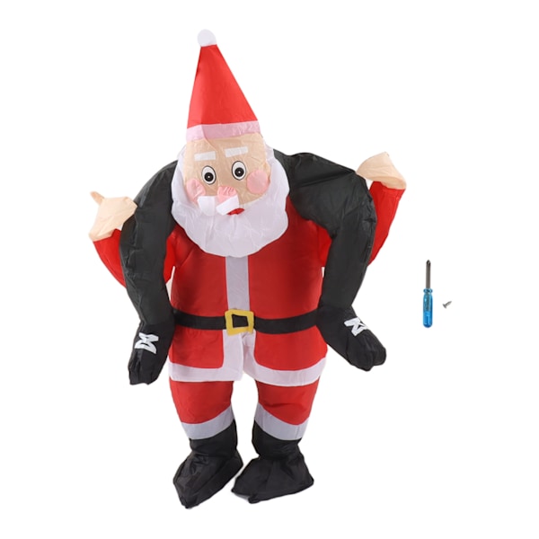 Santa Costume Funny Father Christmas Riding Inflatable Show Party Cosplay Role Playing Props Teenager(120‑140cm)