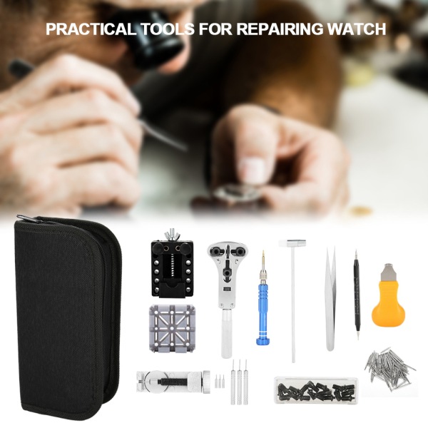 Watch Reparationsverktygssats Professionell case Öppnare Link Remover Spring Bar Pin Set