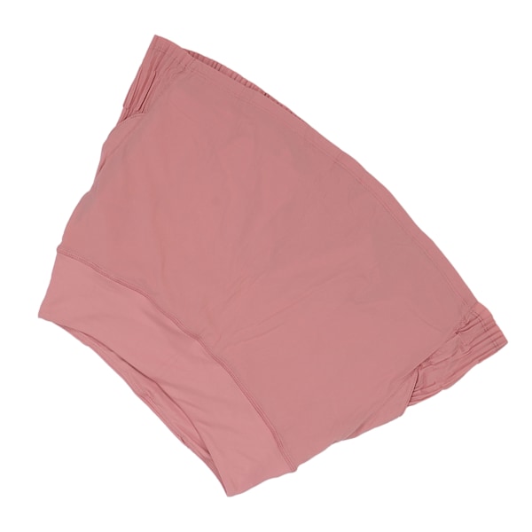 Tennisskjørt for kvinner med shorts under, bred linning, hurtigtørkende treningsskjørt, rosa, XL