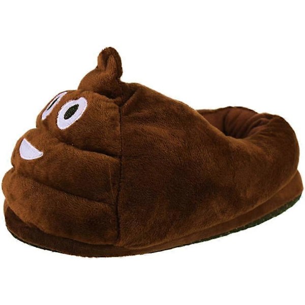 One Size (36-42) Tecknade Plyschtofflor Uttryckstofflor, Varma Unisex Halkfria Vintertofflor