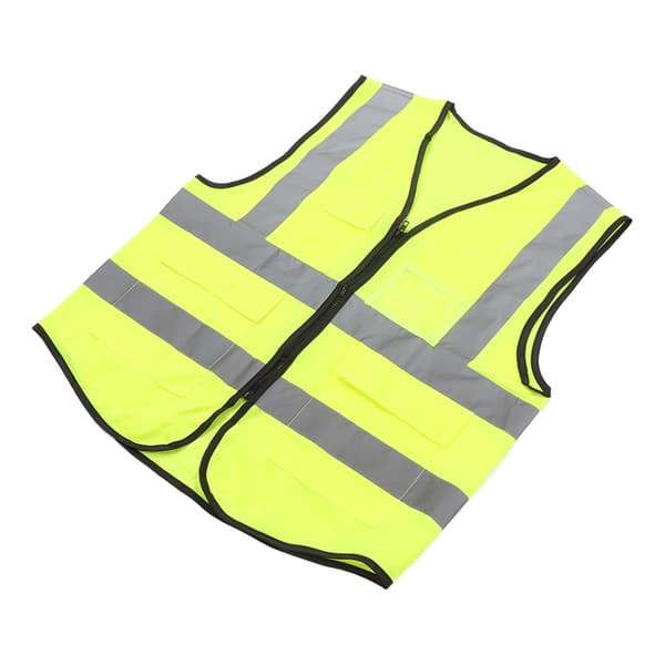 Reflekterende sikkerhetsvest Høy synlighet Polyester Arbeidstøy med lomme for arbeider ingeniør XL
