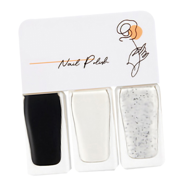 3-pack Vattenbaserat nagellackset för kvinnor, lätt att skala av, snabbtorkande nagellack för dejting, halloweenfest T15