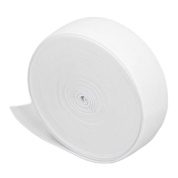 Vit Tjockt elastiskt band 10 Yards 3,5 cm Tjockare elastiskt band Platt elastiskt Återanvändbart midjeband Elastiskt för gör-det-själv-kläder Peruk