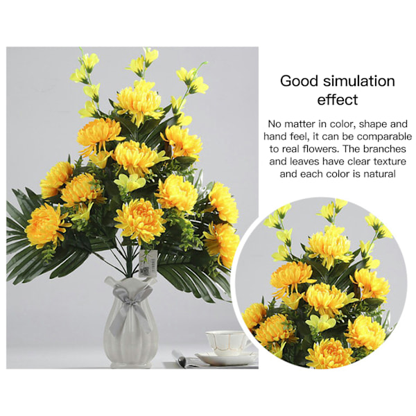 19 hoder krysantem offerblomster Kunstige blomster for offer og gravfeiing