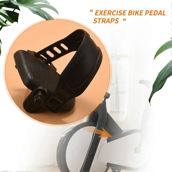 1 par träningscykelpedaler breddad cykelpedal med pedalremmar