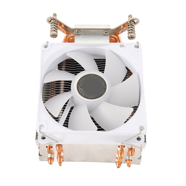9CM CPU-køler 4 kobbervarmerør Farverig belysning 3-benede hydrauliske computer CPU-køleventilatorer til stationær computer