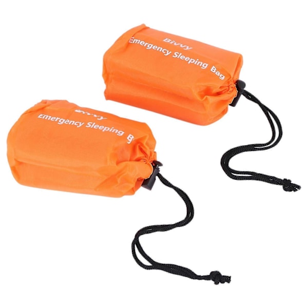 2-pack Nödsovsäck Termisk Vattentät Överlevnadsfilt För Utomhuscamping Vandring-A1