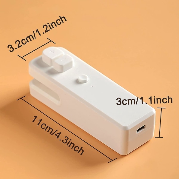 Bärbar 2-i-1 Mini Food Vakuum och Heat Sealer