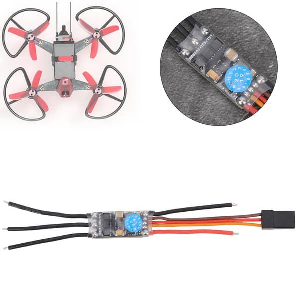 7A ESC Elektronisk Hastighetsregulator 1‑2S med BEC RC Tilbehør for Fastvingede Fly