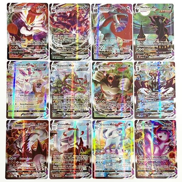 100 st Animekort Set Tecknade Tyska Spelkort Barn Samlarkort