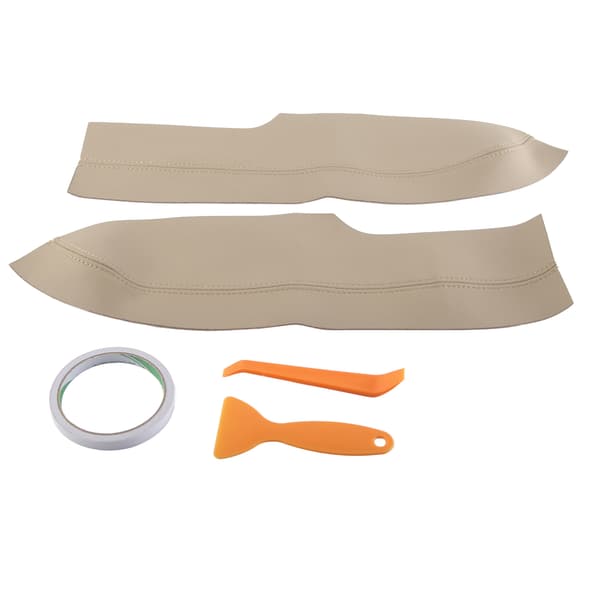2 st/set Mikrofiberläder Framdörrspanel Armstödsskydd Antirepskydd Ersättning för Civic 2005-2011 Beige