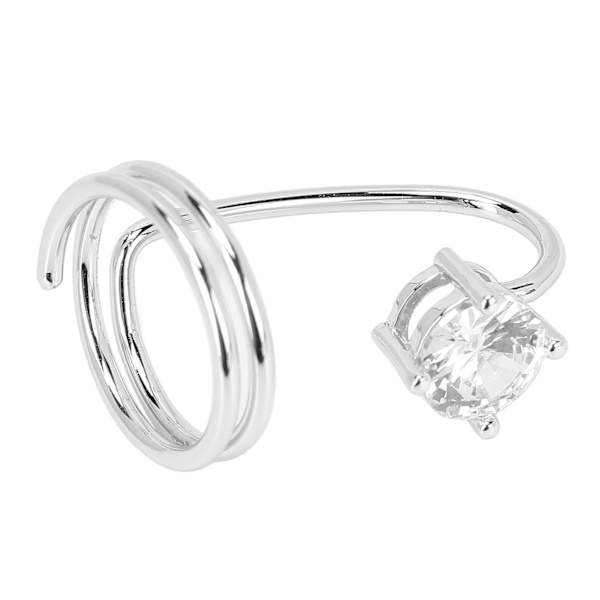 Kvinde Finger Negl Ring Rhinestone Fingernegl Ring Dekoration til Kvinder Dame Piger3059 Hvid Guld