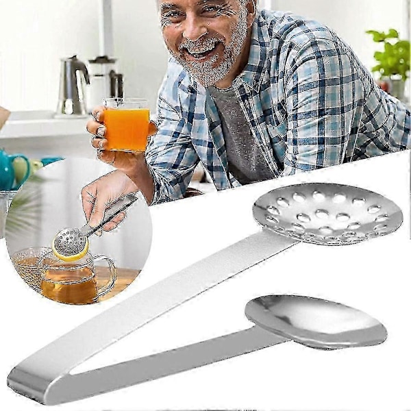 Te-tang i rustfrit stål, te-posepresser, siholder, gribeske, køkken