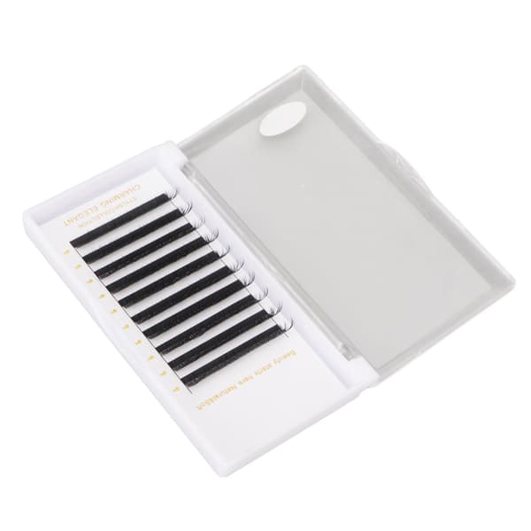 YY Vippeextensions D Curl 0.07mm 13mm D Curl Volume Bløde Sorte 10 Rækker Falske Vipper til Begyndere