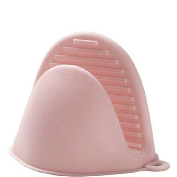 Silikonugnsvantar - Set om 4, Värmebeständiga Handklämmor för Bakning, Matlagning och Grillning (Rosa)