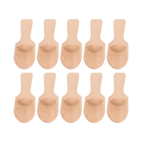 10 stk. Badesaltske (11x1,4 cm/4,3x0,55 tommer) Multifunktionel miljøvenlig bøgetræ bærbar saltske til badeværelse type 2