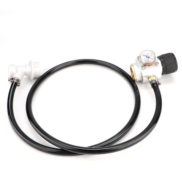 0-90PSI CO2 minigassregulator 5/16 tommers gassledningsenhet trykkmåler Kulelås tilbehørssett