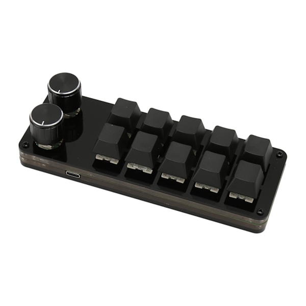 Programmerbar tastatur 10 taster 2 knotter blå bryter mekanisk hot swappable mini tastatur for spillkontor media