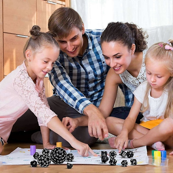 15 kpl Täydellinen Monitahokas DND Nopan Sarja D3-D100 Pallomainen RPG Nopan Sarja, 100-sivuinen Nopan Sarja yhteensopiva Rol:n kanssa