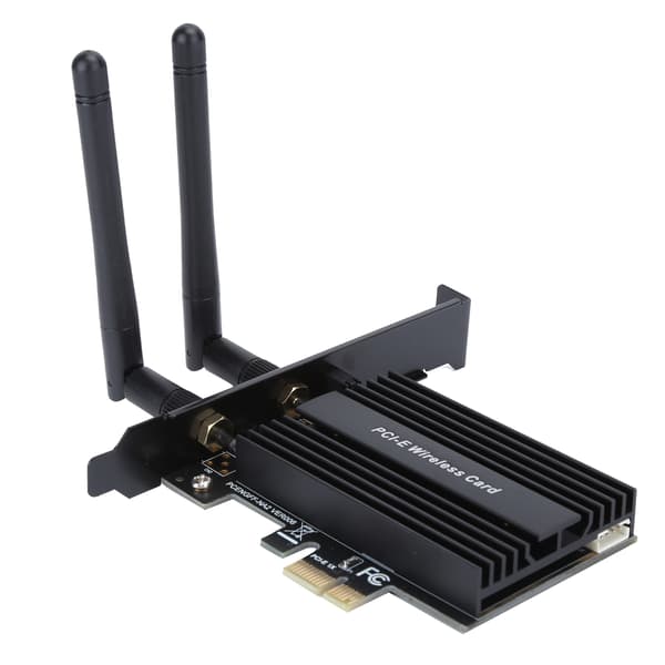 PCI Express WiFi 6 -sovitin 3000Mbps Intel AX200 Pro 802.11ax 2.4G/5Ghz Bluetooth5.0:lle, musta