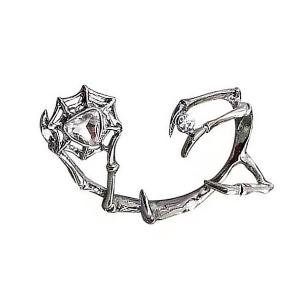 Öronbenklämma Fashionabel Elegant Spindelnät Zinklegering Galvanisering Öron Wrap Crawler för Kvinnor Flickor