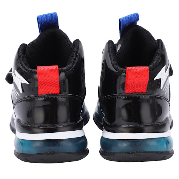 Barn Pojkar Fashionabla Sneakers Barn Andas Halkskydd Tryck Sport Löparskor Svart+Blå 32