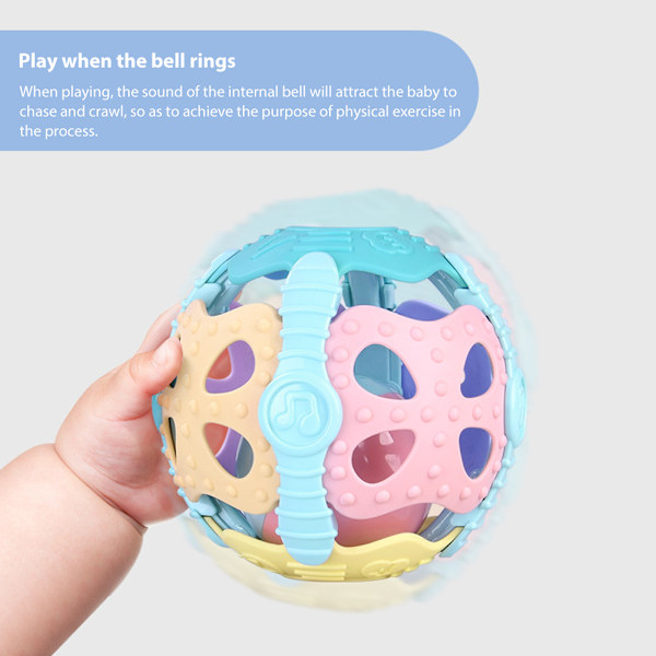 Baby Toy Infant Baby Grabber Ball för spädbarn Baby Grasping Ball Sensorisk leksak Mjuk gummiball