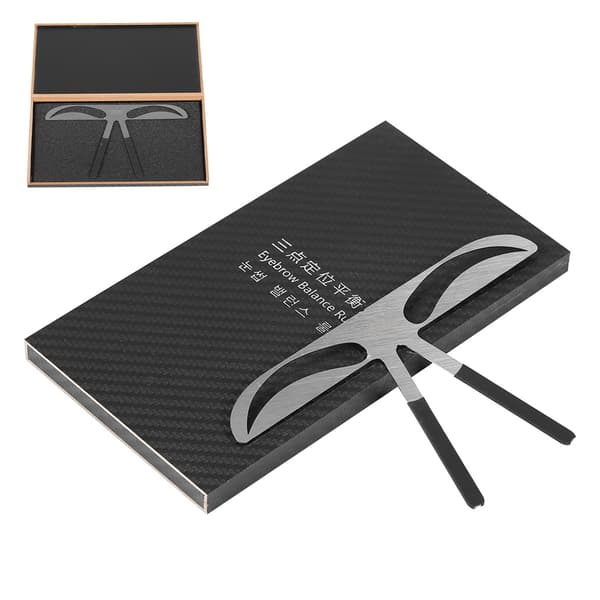 Professionel Øjenbryn Stencil Formning DIY Formning Definer Lineal Makeup Værktøj Dame Øjenbryn