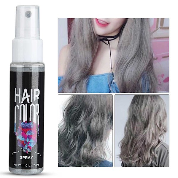 Sevich 30ml Temporary Hårfärgningsspray DIY Hårfärg Spray Hårspray LiquidGray