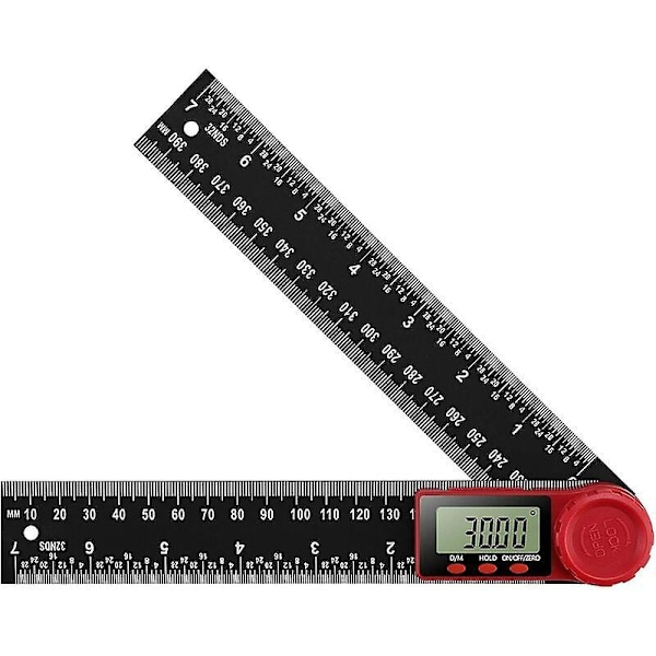 Digital Vinkelmåler Digital Vinkellinjal 360° Digital Goniometer med Stor LCD-skærm Lineal Måleværktøj (200mm)