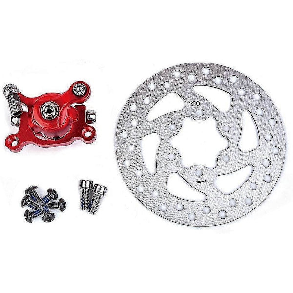 Motorcykel Bromsskiva Bromsok Kit Bromspump med Bromsbelägg kompatibel med 49CC 2-takts Mini Terrängfordon