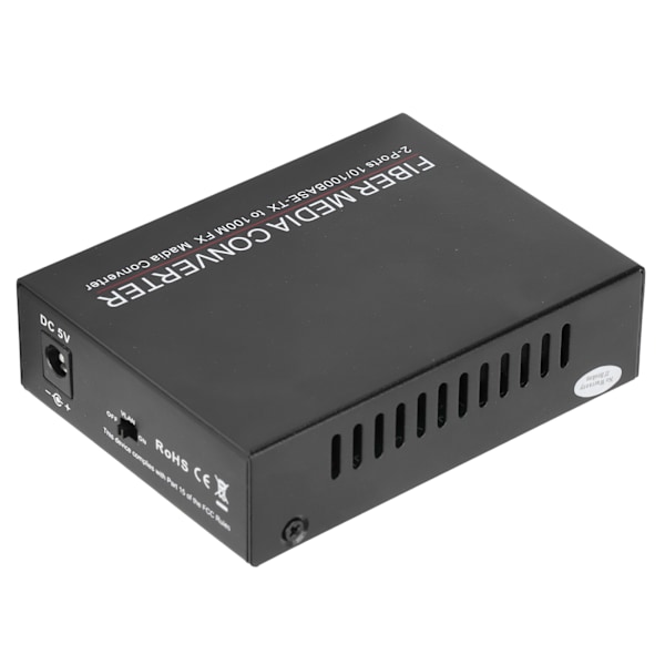2-portars Ethernet-fiberswitch TBCMC3412ES20A Plug Play Stabil Robust Datornätverksswitchar 100240V(AU-kontakt )