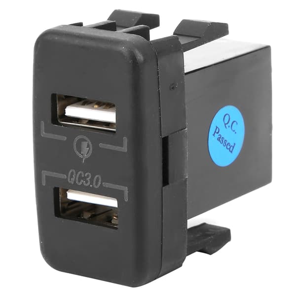 Dobbelt USB Billader Strømstik Passer til Toyota til Telefoner MP3-afspillere Digitalkameraer Blå