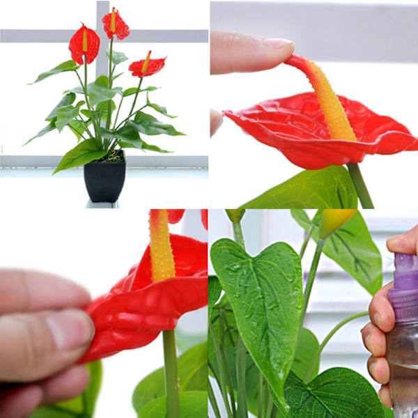Konstgjord blomma vardagsrumsdekoration plastblommor simulering krukväxt prydnader falsk blomma