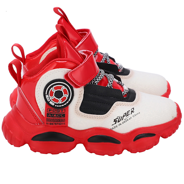 Barn Sport Sneakers Atletiska Sneakers Andningsbara Sport Pojkar Casual Skor för HöstVit 28